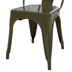 ΚΑΡΕΚΛΑ ΜΕΤΑΛΛΙΚΗ MELITA ΣΕ DARK OLIVE GREEN 43x50x82 εκ. HM8641.03