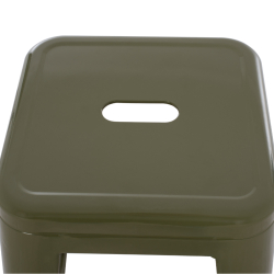 ΣΚΑΜΠΟ BAR ΜΕΤΑΛΛΙΚΟ MELITA ΣΕ DARK OLIVE GREEN HM8642.03 43x43x78 εκ.