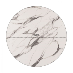 ΕΠΙΦΑΝΕΙΑ ΤΡΑΠΕΖΙΟΥ HPL HM5841.11 MARBLE WHITE-GREY Φ60 εκ. ΠΑΧΟΥΣ 12mm.