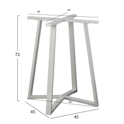 ΒΑΣΗ ΤΡΑΠΕΖΙΟΥ ΛΕΥΚΗ ΜΕΤΑΛΛΙΚΗ HM470.02 60x60x72 εκ.
