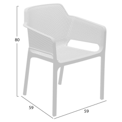 ΠΟΛΥΘΡΟΝΑ ΠΟΛΥΠΡΟΠΥΛΕΝΙΟΥ HM5929.01 ΛΕΥΚΗ 59x59x80Yεκ.