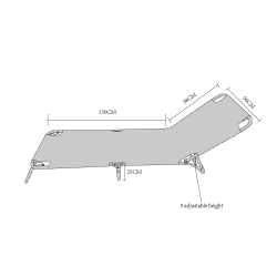 Ξαπλώστρα Παραλίας Μπλε Μέταλλο/Ύφασμα 188x57x25cm