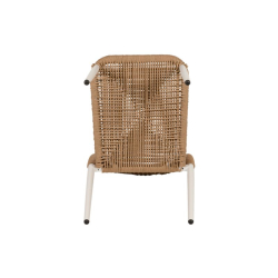 Καρέκλα Κήπου TINKISSO Λευκό/Φυσικό Αλουμίνιο/Rattan 45x63x82cm