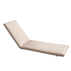 SUNLOUNGER Μαξιλάρι Ξαπλώστρας PVC Μπεζ με Φερμουάρ & Velcro (Foam+Polyester) 196(78+118)x60x7cm