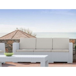 MONACO WHITE 3ΘΕΣΙΟΣ ΚΑΝΑΠΕΣ ΠΟΛ/ΝΙΟΥ 198X79X79εκ.