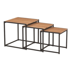 ALBA SET 3 ΤΜΧ ΤΡΑΠΕΖΑΚΙΑ OAK GRAIN 45X45X45/40X40X40/35X35X35εκ.