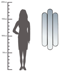 Καθρέπτης Μαύρο Μέταλλο 45.5x5x116cm