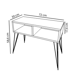 Έπιπλο Τηλεόρασης AMARA Δρυς Μοριοσανίδα/Μέταλλο 72x30x58.6cm