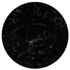 HPL (High Pressure Laminated) Επιφάνεια Τραπεζιού Απόχρωση Black Marble, Εξωτερικού χώρου Φ80cm/12mm