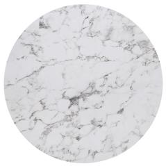 HPL (High Pressure Laminated) Επιφάνεια Τραπεζιού Απόχρωση White Marble, Εξωτερικού χώρου Φ70cm/12mm