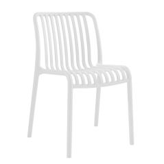 MODA-W Καρέκλα Στοιβαζόμενη, PP - UV Protection, Απόχρωση Άσπρο 42x58x79cm