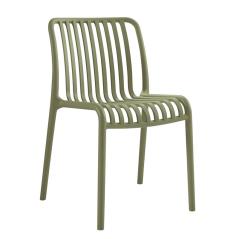 MODA-W Καρέκλα Στοιβαζόμενη, PP - UV Protection, Απόχρωση Πράσινο 42x58x79cm