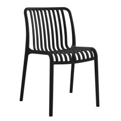MODA-W Καρέκλα Στοιβαζόμενη, PP - UV Protection, Απόχρωση Μαύρο 42x58x79cm