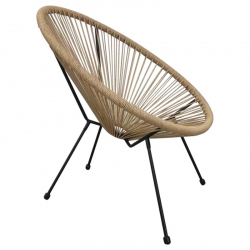 ΠΟΛΥΘΡΟΝΑ ACAPULCO Τ. ΦΩΛΙΑ ΜΕΤΑΛΛΟ ΜΑΥΡΟ ΜΕ TWISTED WICKER HM5871.01 70x73x79 εκ.