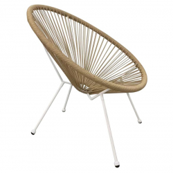 ΠΟΛΥΘΡΟΝΑ ACAPULCO Τ. ΦΩΛΙΑ ΜΕΤΑΛΛΟ ΛΕΥΚΟ ΜΕ TWISTED WICKER HM5871.02 70x73x79 εκ.