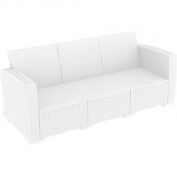 MONACO WHITE 3ΘΕΣΙΟΣ ΚΑΝΑΠΕΣ ΠΟΛ/ΝΙΟΥ 198X79X79εκ.