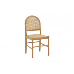 Καρέκλα Alessia pakoworld ξύλο οξιάς-rattan φυσικό 43x40x89εκ