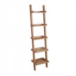 LADDER ΒΙΒΛΙΟΘΉΚΗ-ΡΑΦΙΈΡΑ ΑΚΑΚΊΑ ΦΥΣΙΚΌ 45X35X190 CM