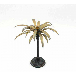 Μεταλλικό Κηροπήγιο Palm, μαύρο/χρυσό, 45cm