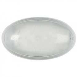 Απλίκα polycarbonate οβάλ λευκή Ε27 Φ27cm