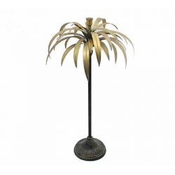 Μεταλλικό Κηροπήγιο Palm, μαύρο/χρυσό, 71cm