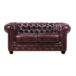 CHESTERFIELD-689 Τ.2ΘΕΣ.ΔΕΡΜΑ ANTIQUE RED 160X92X72