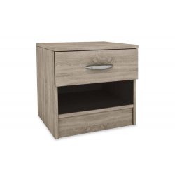 Κομοδίνο Deco 112 pakoworld με ένα συρτάρι χρώμα sonoma 40x35,5x41 40x35,5x41εκ