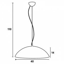 Φωτιστικό μονόφωτο Plexiglass φιμέ σατινέ Ε27 Φ40cm