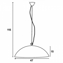 Φωτιστικό μονόφωτο Plexiglass φιμέ σατινέ 3xΕ27 Φ47cm