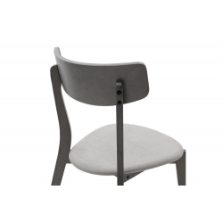 Tραπεζαρία Benson - Toto pakoworld σετ 5τμχ rustic grey - ύφασμα γκρι 120x75x75εκ