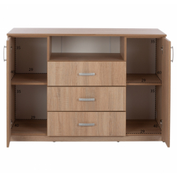 ΜΠΟΥΦΕΣ ΜΕ 2 ΝΤΟΥΛΑΠΙΑ Κ 3 ΣΥΡΤΑΡΙΑ ADLER SONAMA OAK HM2430 120X45X85Yεκ.