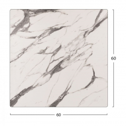 ΕΠΙΦΑΝΕΙΑ ΤΡΑΠΕΖΙΟΥ HPL HM5837.11 MARBLE WHITE-GREY 60x60 εκ. ΠΑΧΟΥΣ 12mm.