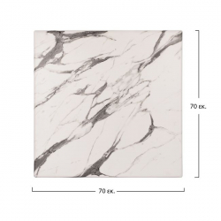 ΕΠΙΦΑΝΕΙΑ ΤΡΑΠΕΖΙΟΥ WERZALIT 70Χ70Χ3.5εκ. MARBLE WHITE-GREY 5657 HM5230.11