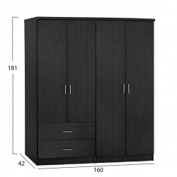 ΣΕΤ 2 ΤΜΧ ΝΤΟΥΛΑΠΑ 4ΦΥΛΛΗ ZEBRANO 160X42X181 HM11351.01