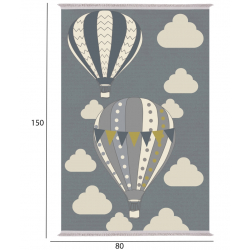 ΠΑΙΔΙΚΟ ΧΑΛΙ ΜΕ ΚΡΟΣΙΑ ΑΕΡΟΣΤΑΤΑ ΜΠΛΕ HM7678.23 80Χ150 εκ.
