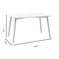 Τραπέζι Cuba pakoworld MDF sonoma-μαύρο 120x70x76εκ