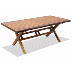 Σταθερό Παραλληλόγραμμο Τραπέζι Acacia Wood 200 x 100 x 76(h)cm