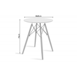 Τραπέζι Julita pakoworld Φ60 επιφάνεια MDF μαύρο 60x60x73εκ