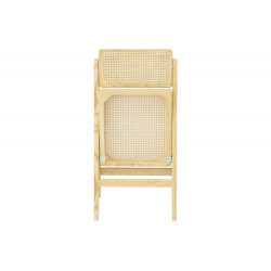 Καρέκλα Yoko pakoworld πτυσσόμενη μπεζ pvc rattan-φυσικό πόδι 45x54x81εκ