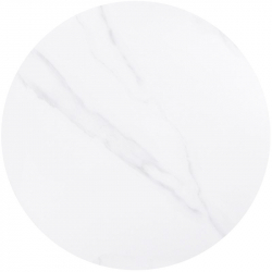 Sintered Stone Επιφάνεια Τραπεζιού, Απόχρωση White Marble (MDF για στήριξη βάσης) Φ70cm/11mm