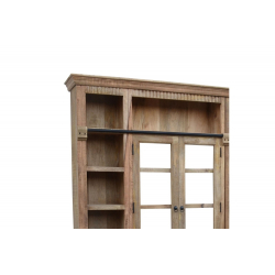 Βιβλιοθήκη Librardy Inart lime wash μασίφ mango ξύλο 247x35x220εκ