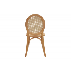 Καρέκλα Camil pakoworld φυσικό ξύλο οξιάς-φυσικό rattan 45x50x94εκ