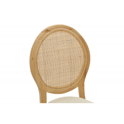 Καρέκλα Canco pakoworld φυσικό rubberwood-φυσικό rattan 50x55x98εκ