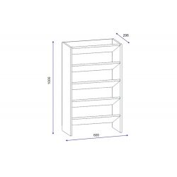 Sitro Παπουτσοθήκη μελαμίνη λευκό 60x30x100εκ