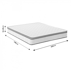 Στρώμα Perfecto pakoworld Continuous springs μονής όψης ανώστρωμα 18-20cm 140x200εκ