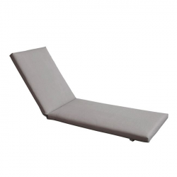 SUNLOUNGER Μαξιλάρι Ξαπλώστρας Textilene Γκρι με Φερμουάρ και Velcro (Foam+Polyester) 196(78+118)x60x7cm