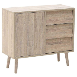 SYRYA ΚΟΜΟΔΑ 1 ΝΤΟΥΛΑΠΙ 3 ΣΥΡΤΑΡΙΑ MDF ΦΥΣΙΚΟ 70X29X62 cm