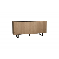 Μπουφές Kioubo pakoworld μελαμίνης oak-μαύρο 180x42x80εκ