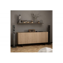 Μπουφές Kioubo pakoworld μελαμίνης oak-μαύρο 180x42x80εκ