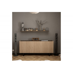 Μπουφές Kioubo pakoworld μελαμίνης oak-μαύρο 180x42x80εκ